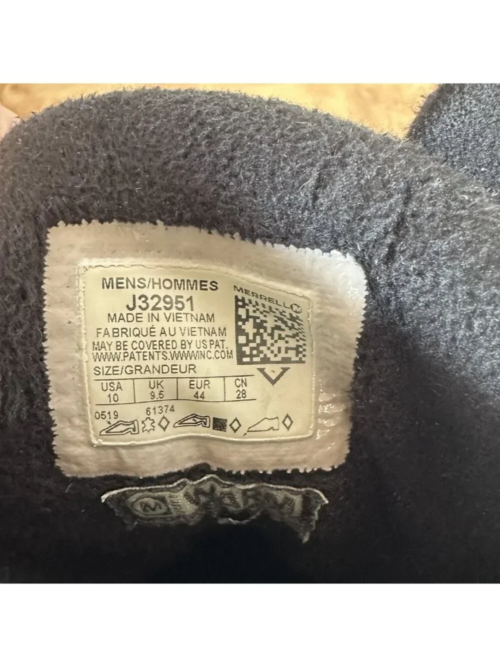 Merrell J32951 GORE-TEX Waterproof Mid Hiking Boots Brown Men's Size 10